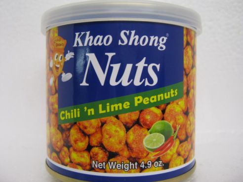 Erdnuesse mit einer knusprigen Huelle aus Chili und Limette, 140g, Khao Shong